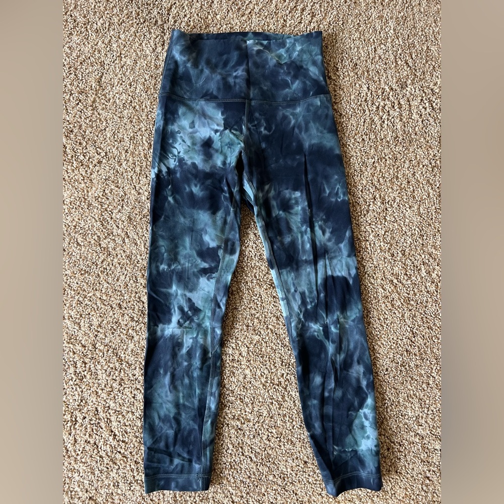 Lululemon Align 23” pant, size 4Tie dye blue and sea green